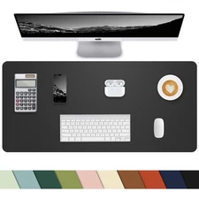 Leather Desk Pad Protector, Mouse pad,Office Desk mat,Computer and Laptop Mat...