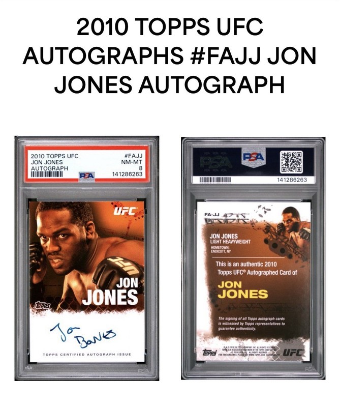 2010 Topps UFC Series 4 - Fighter Autographs Jon Jones #FA-JJ (AU)