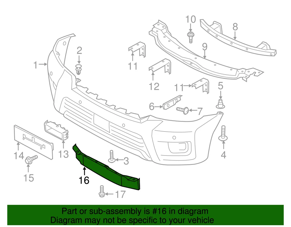 Genuine Nissan 2017-2020 Nissan Armada - Lower Deflector 50836-1LA0A - Image 2 of 2