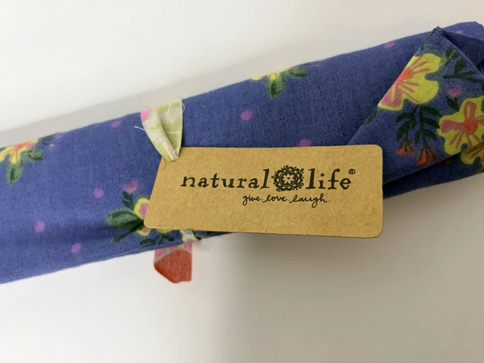 Natural Life Sooo Soft Cotton Pillowcase Blue Floral Polka Dot Standard Size New - Image 2 of 4