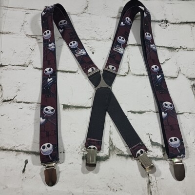 Halloween Nightmare Before Christmas Jack Skellington Suspenders