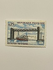 Timbre France 1968 Yvert et Tellier n°1564 Rochefort Pont de Martrou