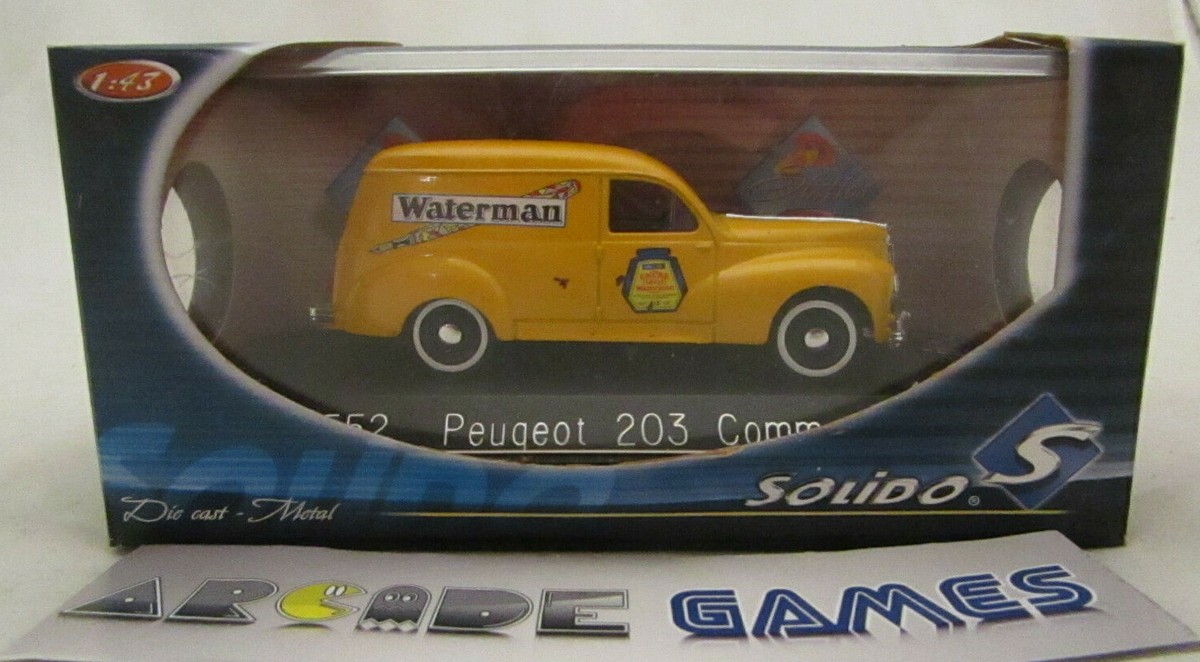 Modèle Réduit Solido 1/43 - Peugeot 203 Commerciale Waterman - Neuf (boîte Parfois Abîmée)