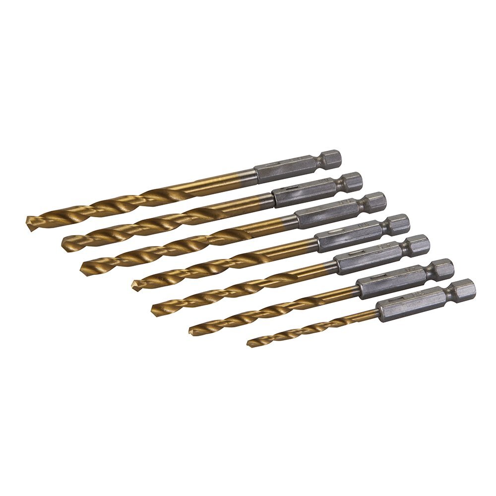 Silverline 819714 Hex Shank Drill Bit Set 7-Piece 3-6.5mm