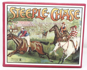 Jeu Steeple Chase Ancien – Plateau Pliable – Jouet Vintage Années 40-50