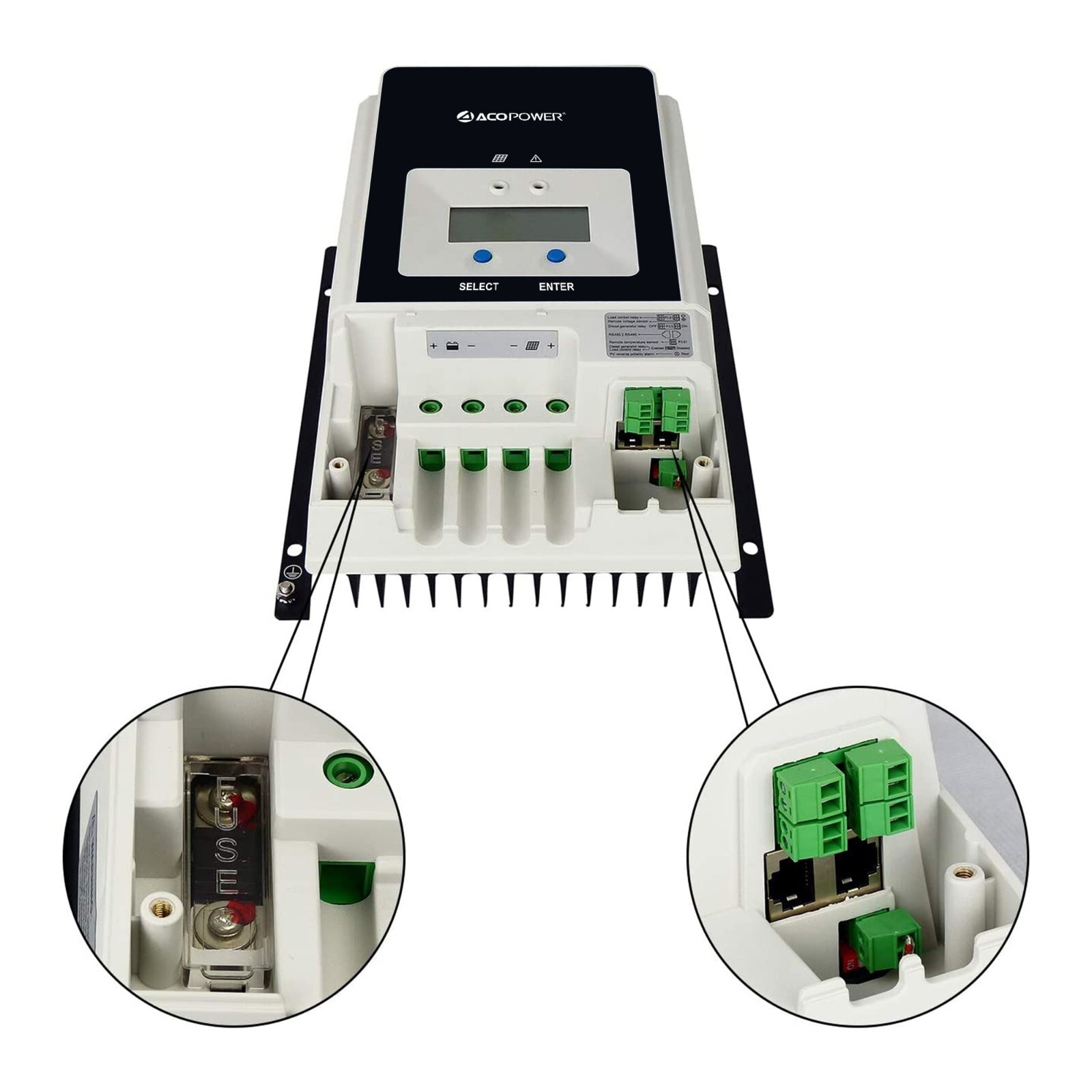 50A MPPT Solar Charge Controller With LCD Display