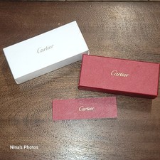 Cartier Sunglasses Eyeglasses Gift Storage Travel Empty Red Box w/Booklet
