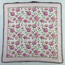 Vintage Christian Dior Handkerchief Pocket Square Bandana Neckerchief