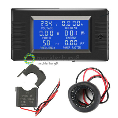 AC 80~260V 100A Single Phase Digital Ampermeter Power Energy Voltmeter Ammeter M