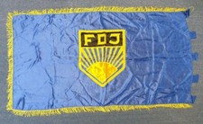 Gro&szlig;e FDJ Fahne Grundorganisation 21. Oberschule Wilhelm Florin Ehrenbanner