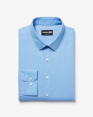 EXPRESS Mens 1MX Dress Shirt Extra-Slim Solid Stretch (S)