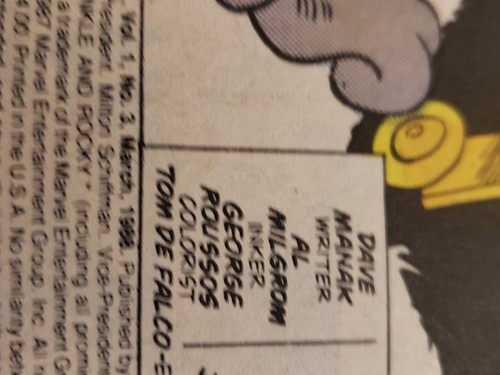 BULLWINKLE AND ROCKY #3 MARCH 1988 Marvel Comic Book - Tear on Back Cover - Picture 10 of 21