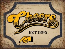 Cheers TV Metal wall sign, cafe bar coffee shop man cave shed sandwich shop wall