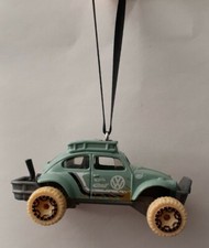 Volkswagen VW Baja Bug Custom Christmas Car Ornament 1/64 Die-cast Green