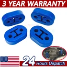 4pcs Universal Car Polyurethane Rubber 2 Hole 12mm Exhaust Muffler Hanger Blue