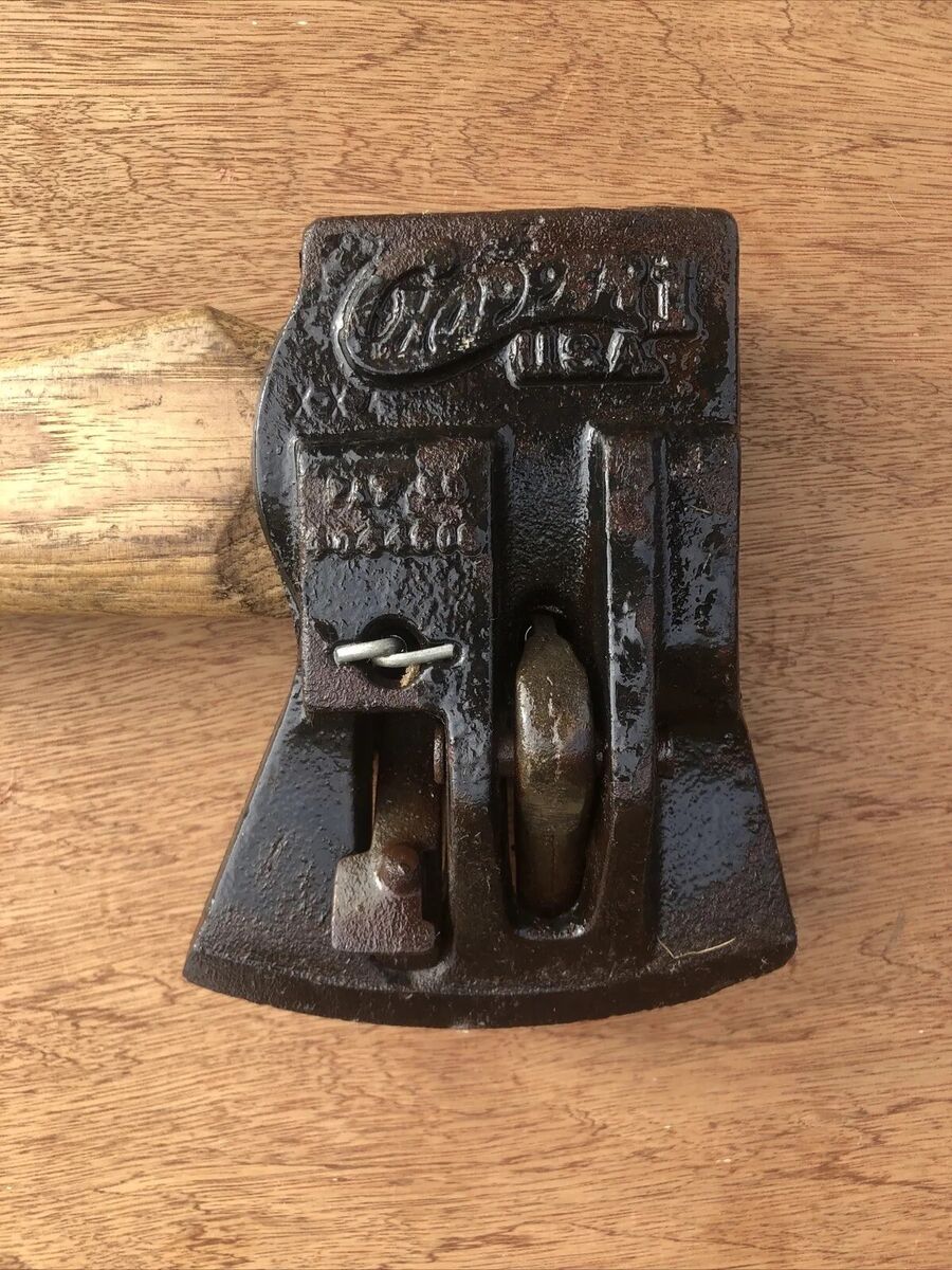Vintage Chopper 1 USA Mechanical Splitting Axe With Hardwood Vintage Chopper 1 USA Mechanical Splitting Axe With Hardwood
