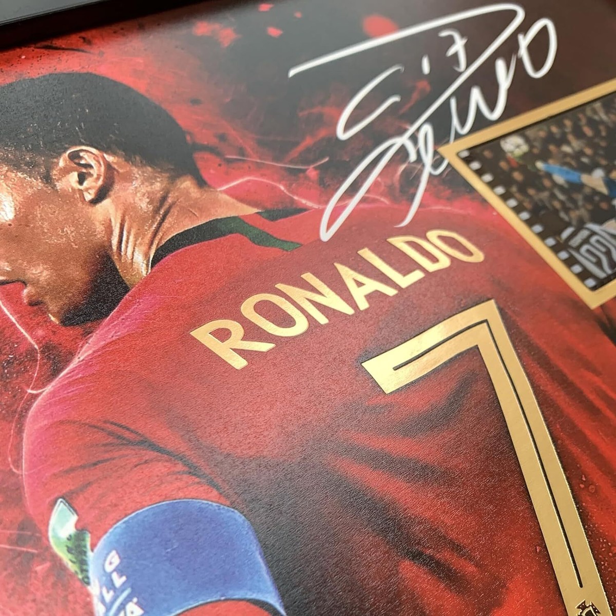 Signed CR7 Cristiano Ronaldo Framed Photo Collage Poster 10X8 Inch