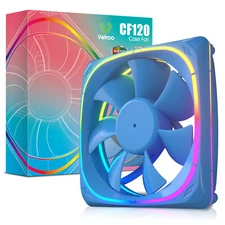 Vetroo Blue 120mm Case Fan 5V 3 PIN Addressable RGB MB Sync PC Cooling Fan