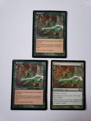 Rancor 3x x3 Urza's Legacy Core Set 2015 Regular (2 LP, 1 MP) MTG Magic