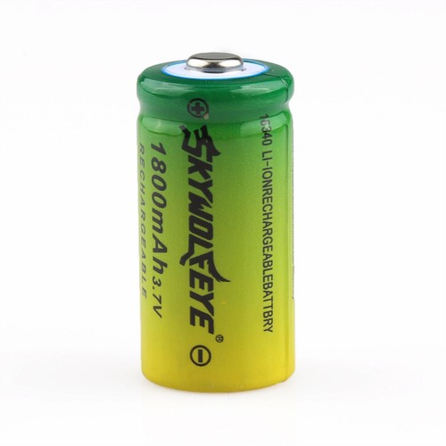 2pcs SKYWOLFEYE 16340 3.7v 1800mAH Rechargeable Battery Cell Batteries + Charger - Picture 8 of 9