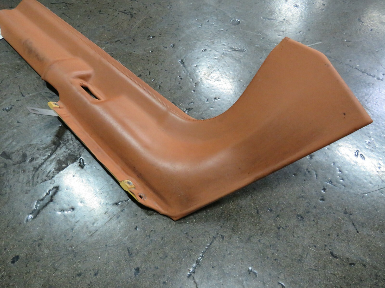 Ferrari 599 GTB, LH, Left, Sill Trim Panel, Tan, Used, Damaged, P/N 69378600