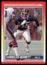 1990 SCORE NFL FOOTBALL Trading Card #256 🤩 CORNELIUS BENNETT, Buffalo Bills 🤩
