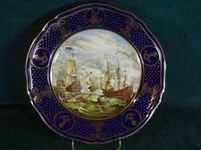 Spode Cabinet Plate Maritime England Series #3 The Four Days Battle in 1666