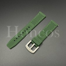 20 22 MM Soft Silicone Watch Band Strap Quick Release Fits for Timex Army Green