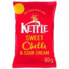 Kettle Chips Sweet Chilli & Sour Cream - 80g - Pack of 8