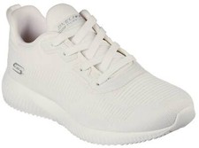 Skechers Bobs Squad Tough Talk, Scarpe Da Ginnastica Donna, White Engineered Knit, 39 Eu