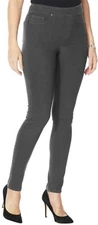 DG2 Diane Gilman Stretch Twill Knit Skinny Jegging Gun Metal PXS NEW (541)
