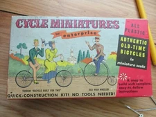Vintage Enterprise Models Cycle Miniatures Tandem Plastic Model Kit #82~OPEN BOX