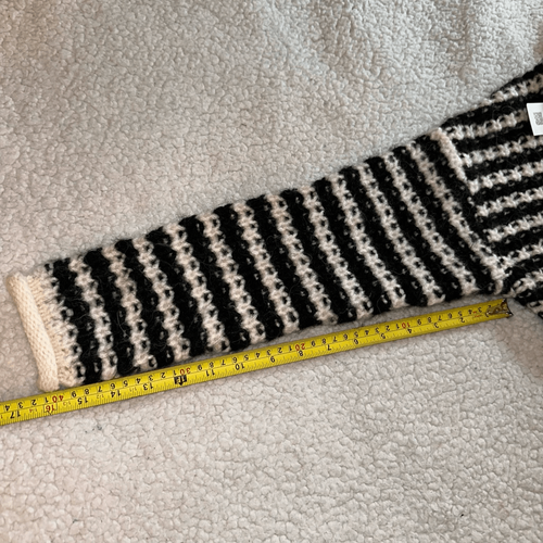 Zara Kids Chunky Black White Striped Button Cardigan Size 9-10 Years - Picture 8 of 9