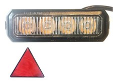 LED Frontblitzer Heckblitzer 12V 24V PKW LKW Stra&szlig;enr&auml;umer R10 R65 E9 m. Dreieck