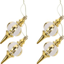 4Pcs Christmas Tree Decorations Xmas Icicle Drop Ornaments Ball