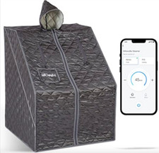Light Bluetooth Portable Personal Steam Sauna, Home Spa, with Foldable Chair