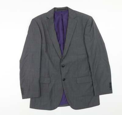 Marks and Spencer Anzugjacke Herren Grau Wollmischung Größe 38 Reg