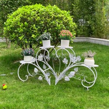 Wrought Iron Metal Plant Stands Flower Pot Ra...