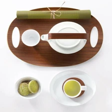 ASA-Selection | Chava wooden tray oval 22x14 in, mahogany, BRAND NEW