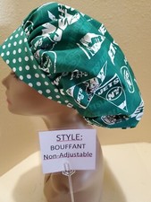 New York Jets NFL Women's Bouffant Surgical Scrub Hat/Cap Handmade