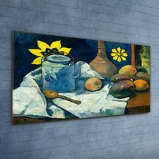Natura morta con teiera e frutta Paul Gauguin stampa vetro 120x60 decorazione arte parete