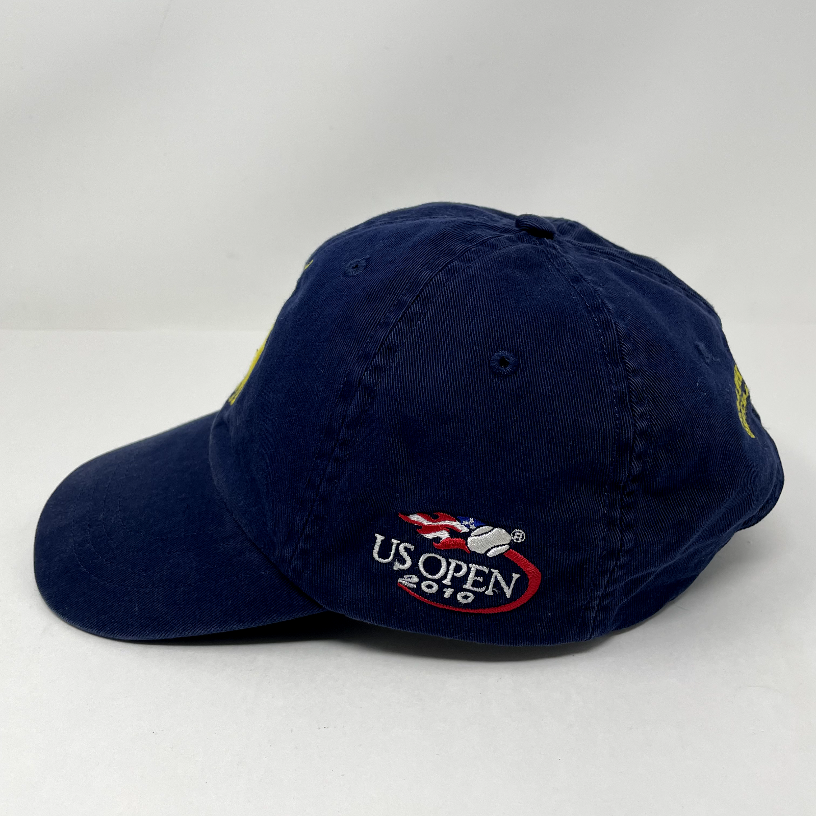 Cappello Polo Ralph Lauren 2010 US Open blu berretto giallo Big Pony Dad Preppy RARO