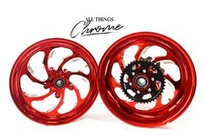 330 FAT TIRE CANDY RED CONTRAST SAMURAI WHEELS 2009-2020 SUZUKI GSXR 1000
