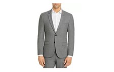 Hugo Arti Textured Extra Slim Fit Suit Jacket Gray Size 40L 0752