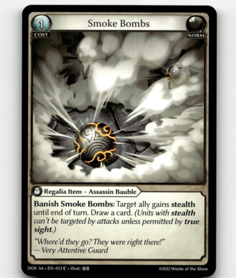 Grand Archive TCG Smoke Bombs Dawn of Ashes 1st Ed. | eBay