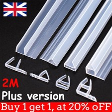 2M F/H/U Shape Bath Door Shower Screen Enclosure Seal Strip for 6/8/10mm Glass