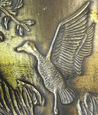 Ducks Taking Flight Belt Buckle Made by rj Bird Watching Duck Hunting