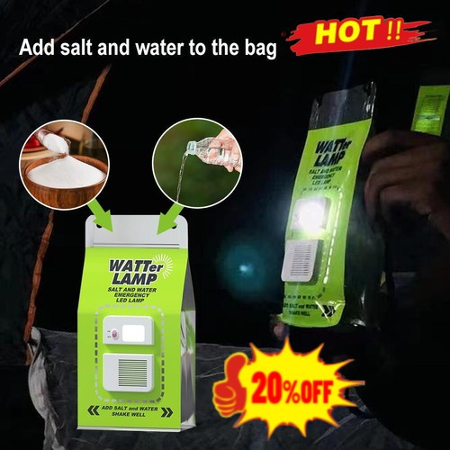 Outdoor Salt Water LED Emergency Lamp for Camping Night Fishing Portable Energy