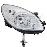 Scheinwerfer Links Chrom H4 FüR Renault Twingo II CN0_ Inkl. Osram Lampen