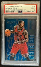 2012-13 Panini Select Derrick Rose White Hot Stars #20 Bulls PSA 9